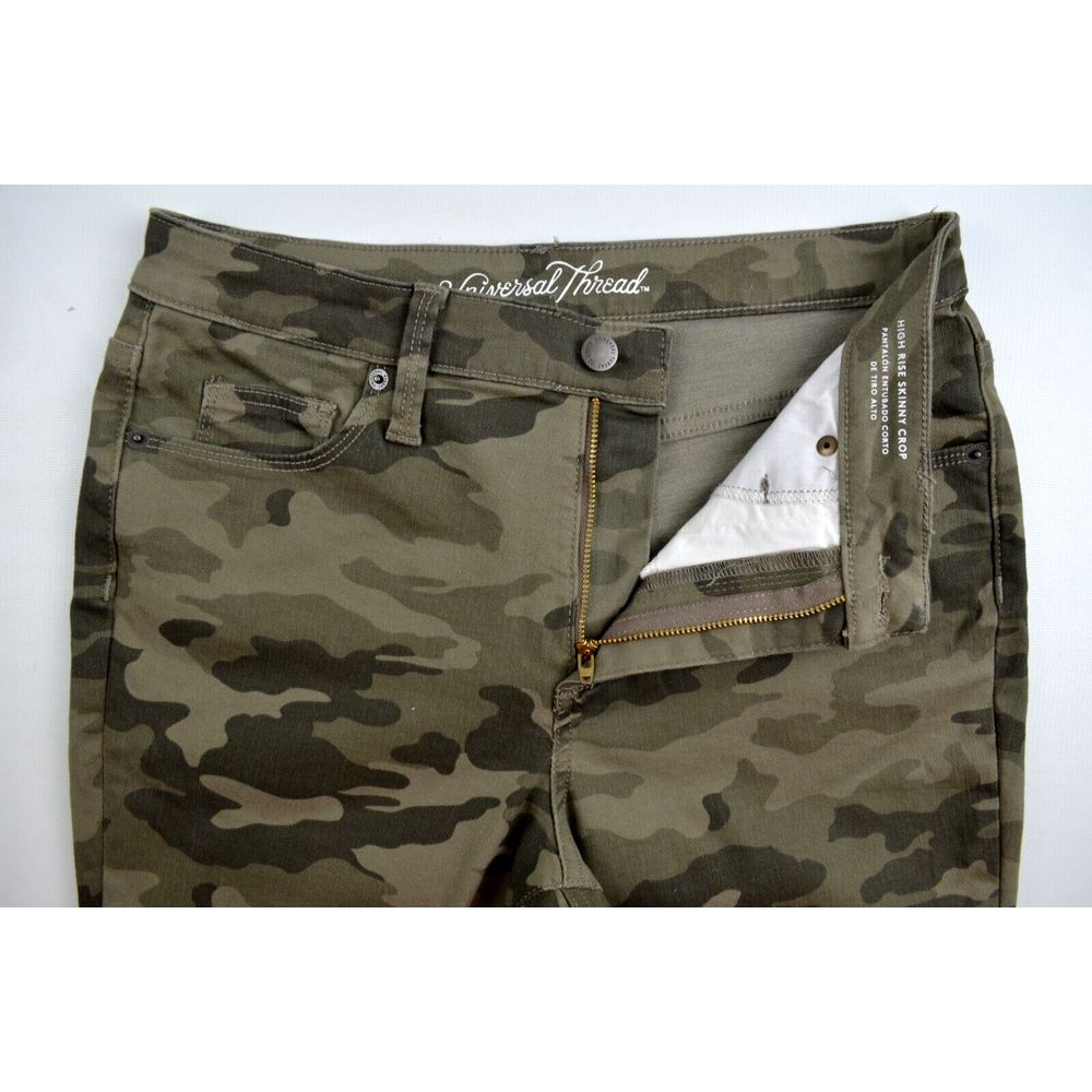 Universal Thread‎ Camo Jeans Womens High-Rise Cropped Skinny Size  8 Inseam 25" - Picture 3 of 14